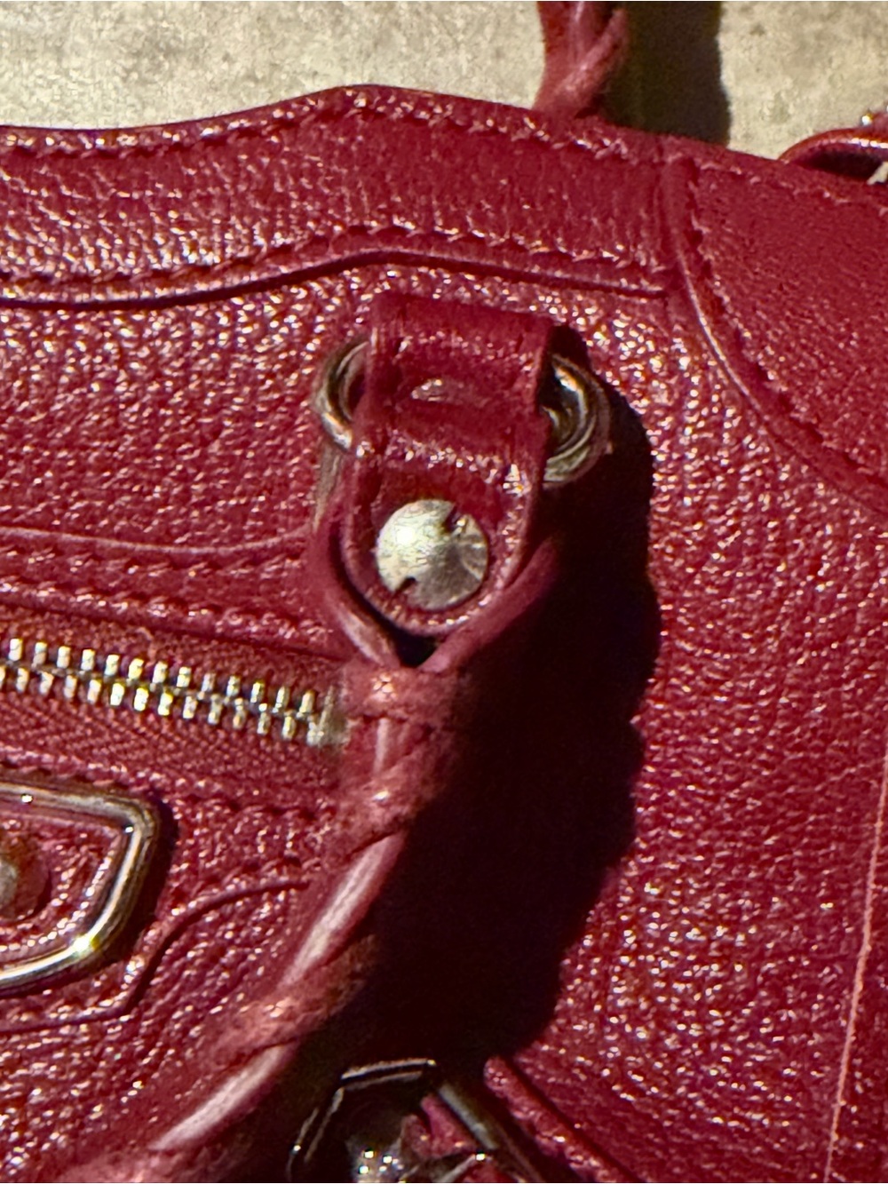 Balenciaga Le City Bag Nano in Deep Burgundy - Picture 6 of 11